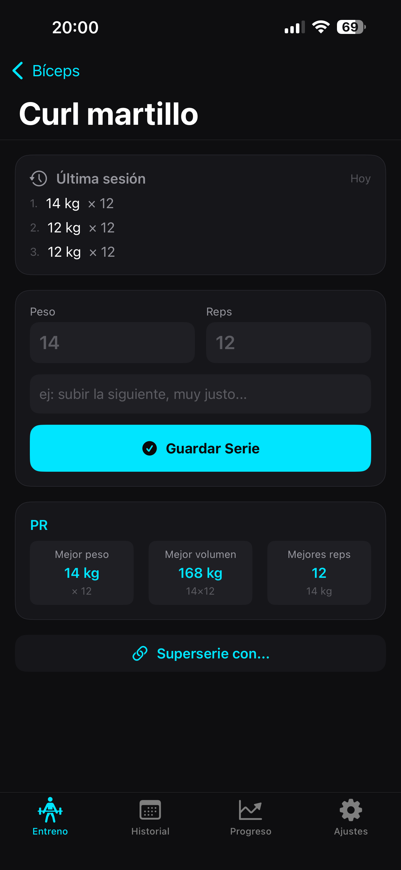 GymSets exercise logging