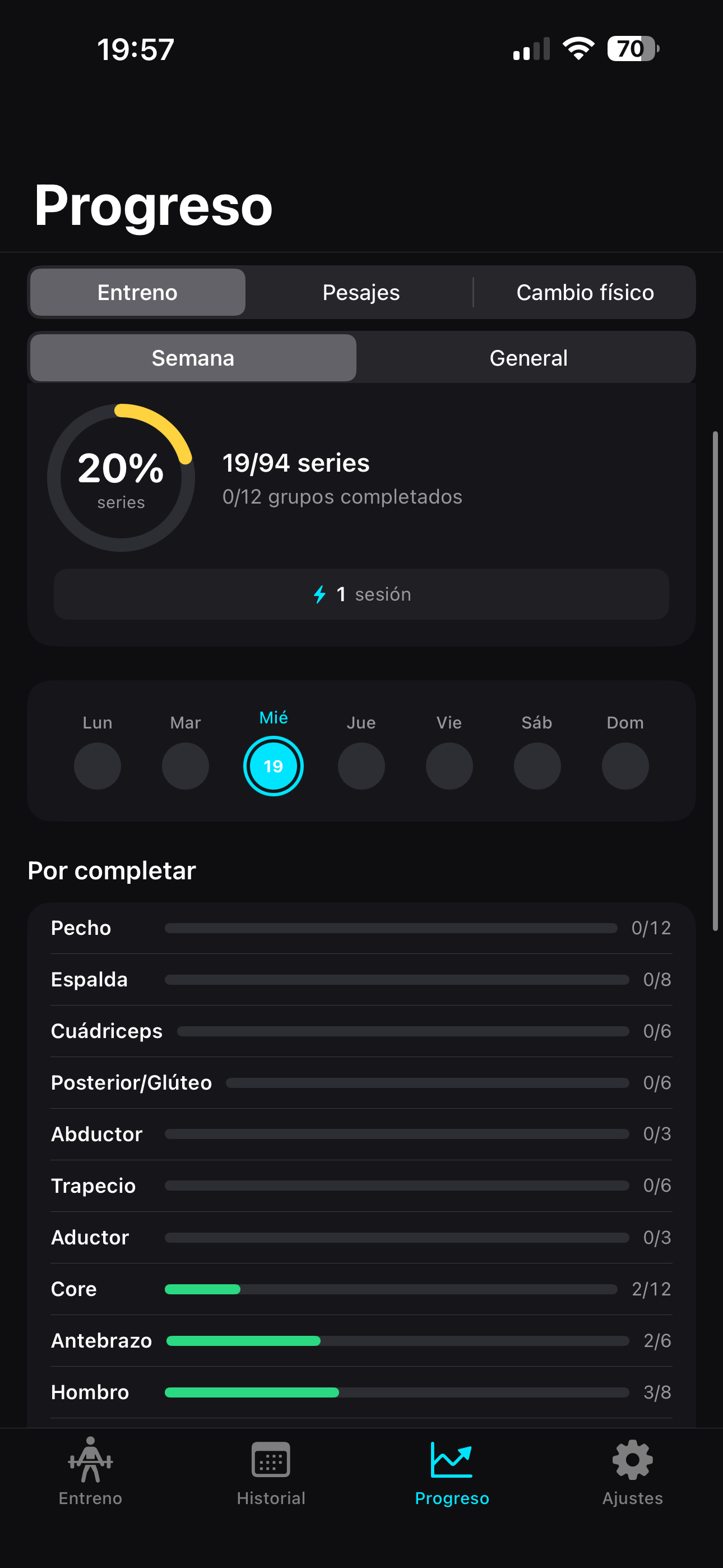 GymSets progress tracking